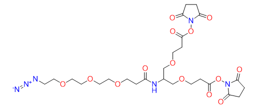 2-(Azido-PEG3-amido)-1, 3-bis(NHS ester)