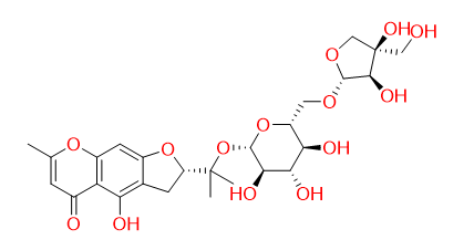 (2′S)-4′-O-β-D-apiofuranosyl-(1→6)-O-β-D-glucopyranosylvisamminol