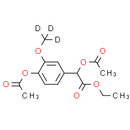 α, 4-Di-O-acetyl Vanillylmandelic acid ethyl ester-d3