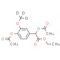 α, 4-Di-O-acetyl Vanillylmandelic acid ethyl ester-d3